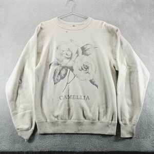 Saint Michael Sweater Womens L Cream Camellia Raglan Sleeve Sweatshirt